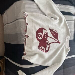 Cherry 8ball Cream Knitt